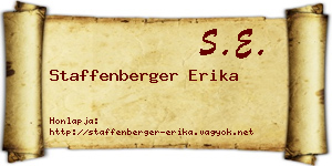 Staffenberger Erika névjegykártya